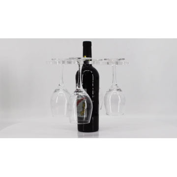 Minghou Custom shape home decor acrylic material wine glass holder bottle rack